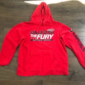 Fanatics Washington Capitals "Unleash the Fury" Hoodie - Size Large - Red
